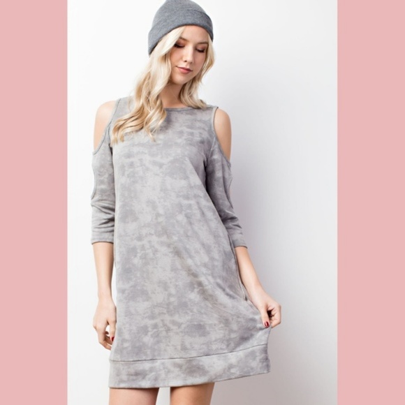 2 X HP! Tie Dye Cutout Cold Shoulder Dress - Picture 5 of 5